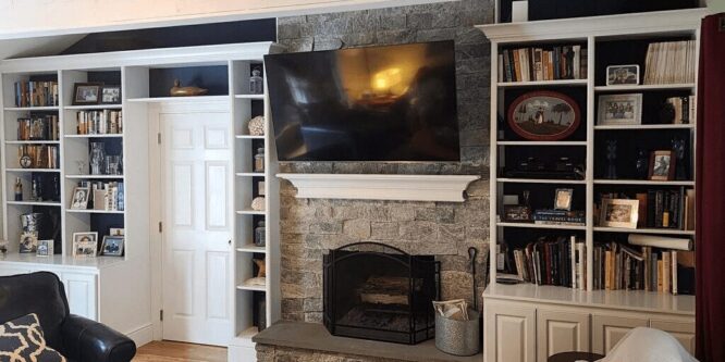 custom built-in shelves cabinets